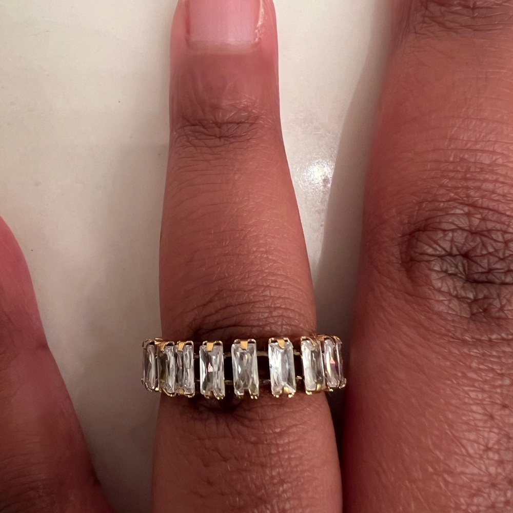 Oma the Label Gold and Silver Sparkling Eternity Ring